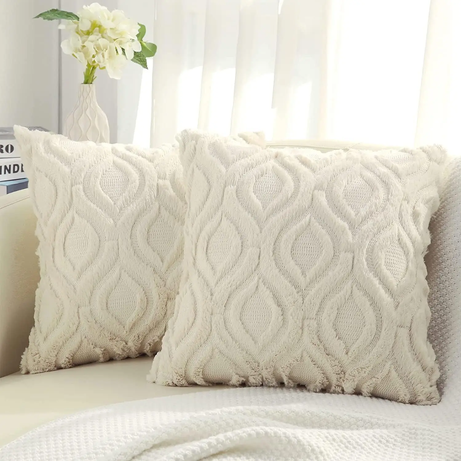 Throw Pillow Covers 22X22 H Set Of 2, Soft Plush Faux Wool Beige Couch Pillow Covers, Solid Dyed Accent Pillow Cases For Sofa
Throw Pillow Covers 22X22 H Set Of 2, Soft Plush Faux Wool Beige Couch Pillow Covers, Solid Dyed Accent Pillow Cases For Sofa