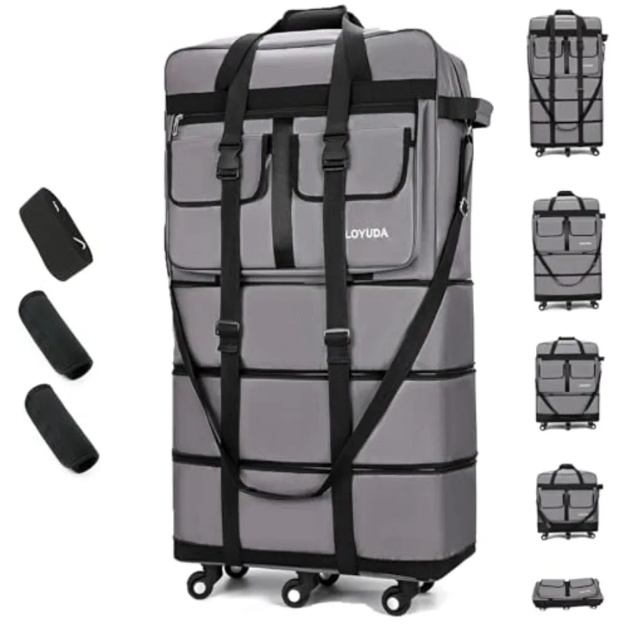 130L Expandable Luggage 40 Inch Suitcase with Wheels Collapsible Luggage with Wheels Rolling Duffle Bag with wheels Foldable Su
130L Expandable Luggage 40 Inch Suitcase with Wheels Collapsible Luggage with Wheels Rolling Duffle Bag with wheels Foldable Su
