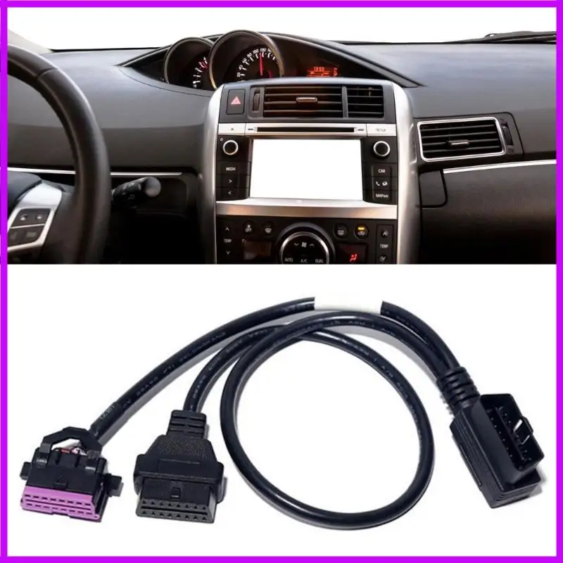 OBD2 Male to Dual Female Elbow Extension Cable with 16pins Available to Connected 1 IN 2 Converted OBD Extender for VW Adapter
OBD2 Male to Dual Female Elbow Extension Cable with 16pins Available to Connected 1 IN 2 Converted OBD Extender for VW Adapter