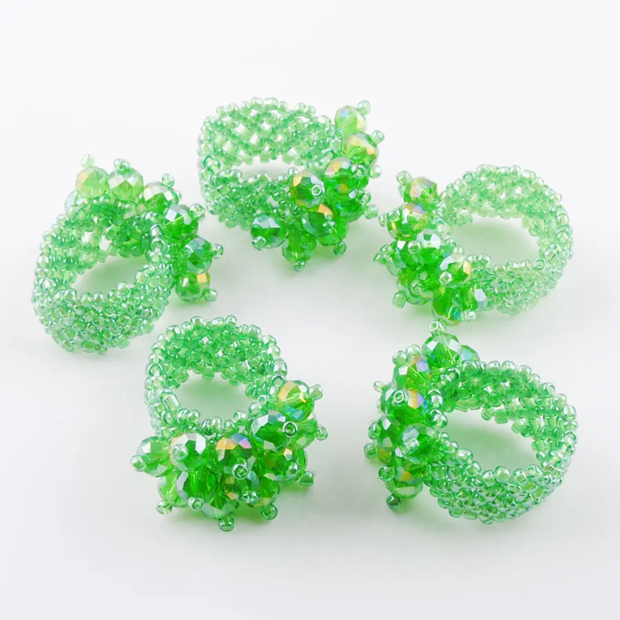 Fashion Crystal Faceted 4x6mm Chip Beads Adjustable Stretch Rings Handcrafted Weave Crafts Women's Jewelry BJ300
Fashion Crystal Faceted 4x6mm Chip Beads Adjustable Stretch Rings Handcrafted Weave Crafts Women's Jewelry BJ300
