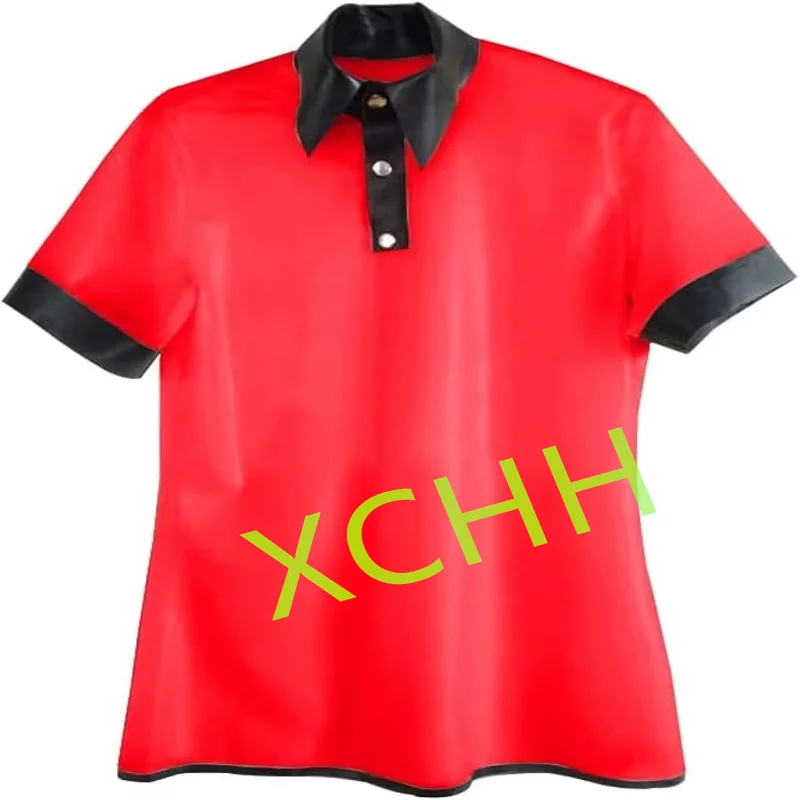 Handmade Mens Latex Rubber Gummi Tops Shirt Red with Black Trim Halloween Cosplay Costumes
Handmade Mens Latex Rubber Gummi Tops Shirt Red with Black Trim Halloween Cosplay Costumes