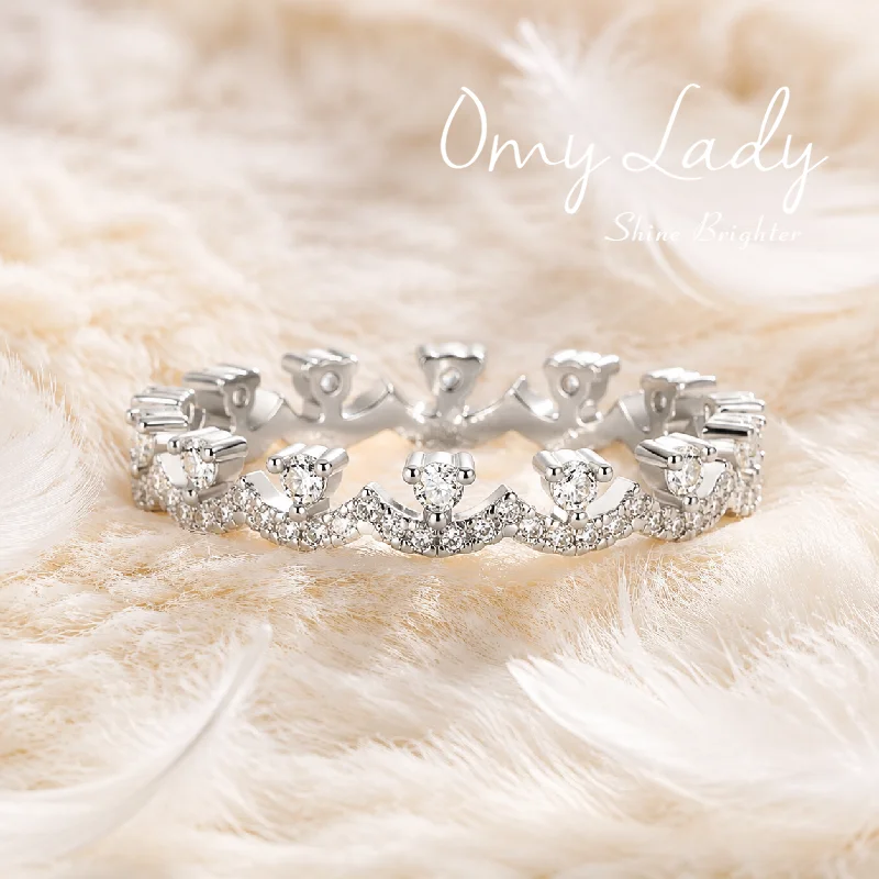 OMY LADY, Shine Brighter,New Style Lace Design Ring in S925 Sterling Silver, Fully Paved with High Carbon Ring
OMY LADY, Shine Brighter,New Style Lace Design Ring in S925 Sterling Silver, Fully Paved with High Carbon Ring