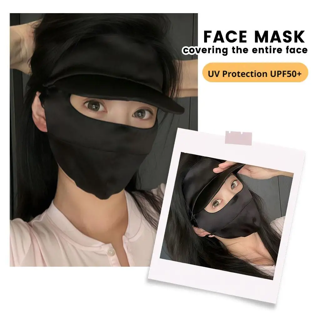 Women Sun Protection Face Mask With Hat Brim UPF 50+ Ice Silk Full Face Sunshade Mask For Running Cycling Driving Women Outdoor
Women Sun Protection Face Mask With Hat Brim UPF 50+ Ice Silk Full Face Sunshade Mask For Running Cycling Driving Women Outdoor