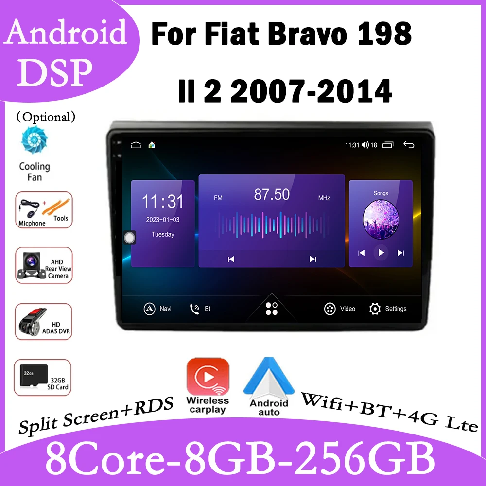 9-дюймовый IPS QLED Android 14 для Fiat Bravo 198 ll 2 2007-2014 Автомобильная навигация GPS Авторадио Стерео Видео Carplay Радиоплеер
9-дюймовый IPS QLED Android 14 для Fiat Bravo 198 ll 2 2007-2014 Автомобильная навигация GPS Авторадио Стерео Видео Carplay Радиоплеер