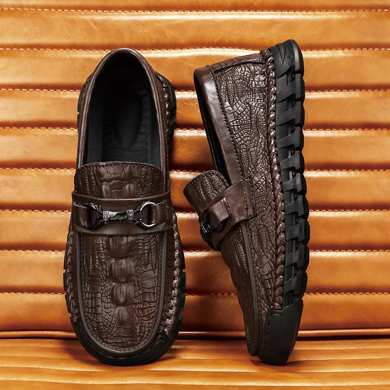 Reddish brown business casual shoes for man Autumn soft Crocodile pattern leather Slip-on Shoes mens Hand-sewn loafers big size
Reddish brown business casual shoes for man Autumn soft Crocodile pattern leather Slip-on Shoes mens Hand-sewn loafers big size