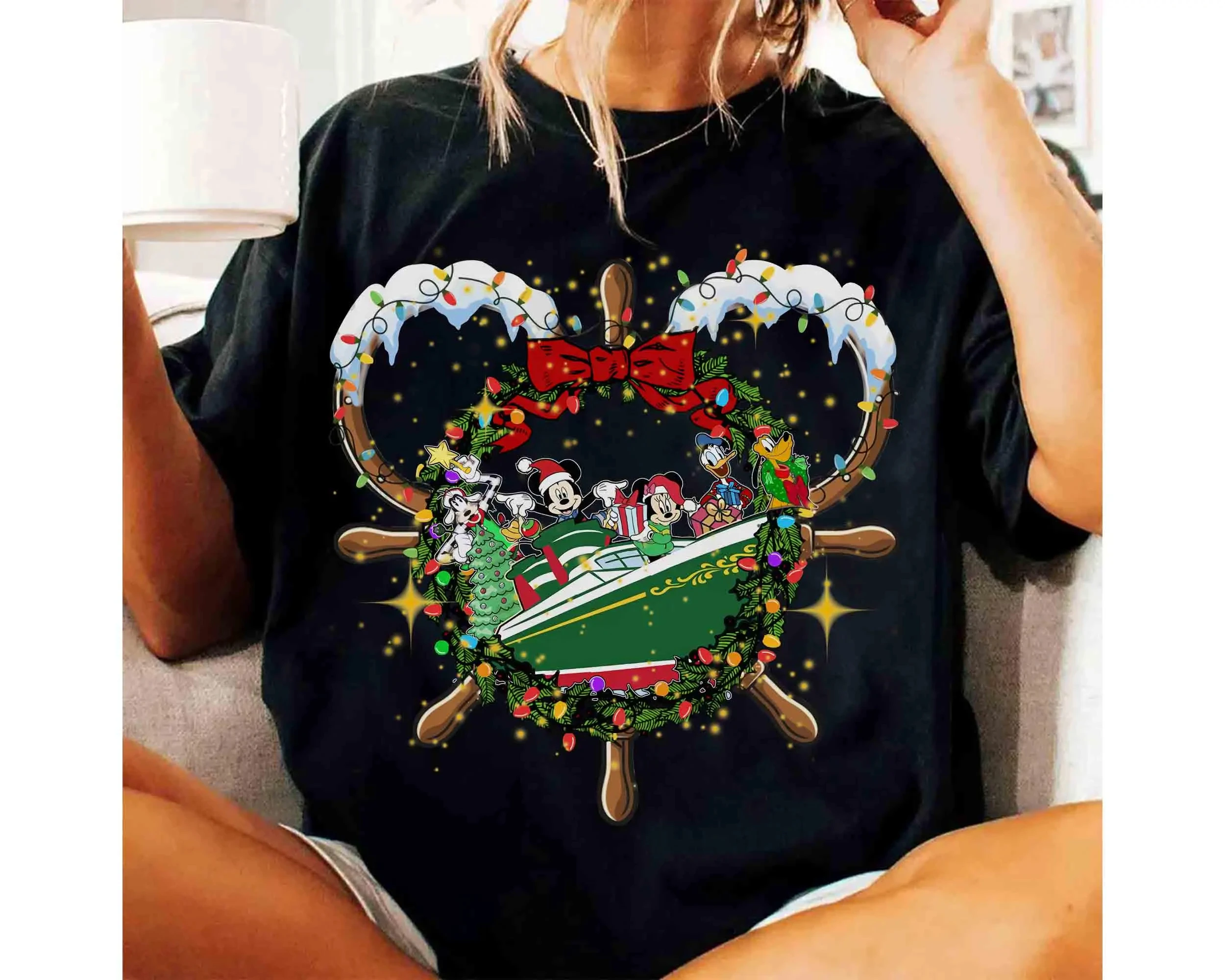 Толстовка Disney Christmas Cruise, Рождественская футболка Disney Happy Hour Cruise, хлопковые уличные топы унисекс
Толстовка Disney Christmas Cruise, Рождественская футболка Disney Happy Hour Cruise, хлопковые уличные топы унисекс