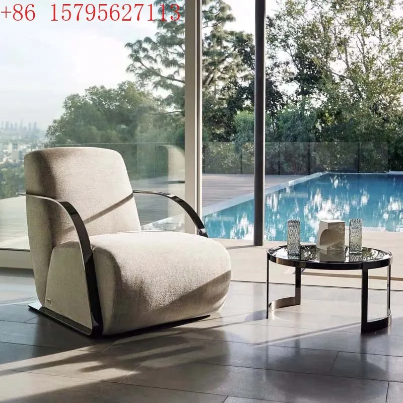 Italian light luxury single sofa chair sitting area B & B furniture chairs minimalist
Italian light luxury single sofa chair sitting area B & B furniture chairs minimalist