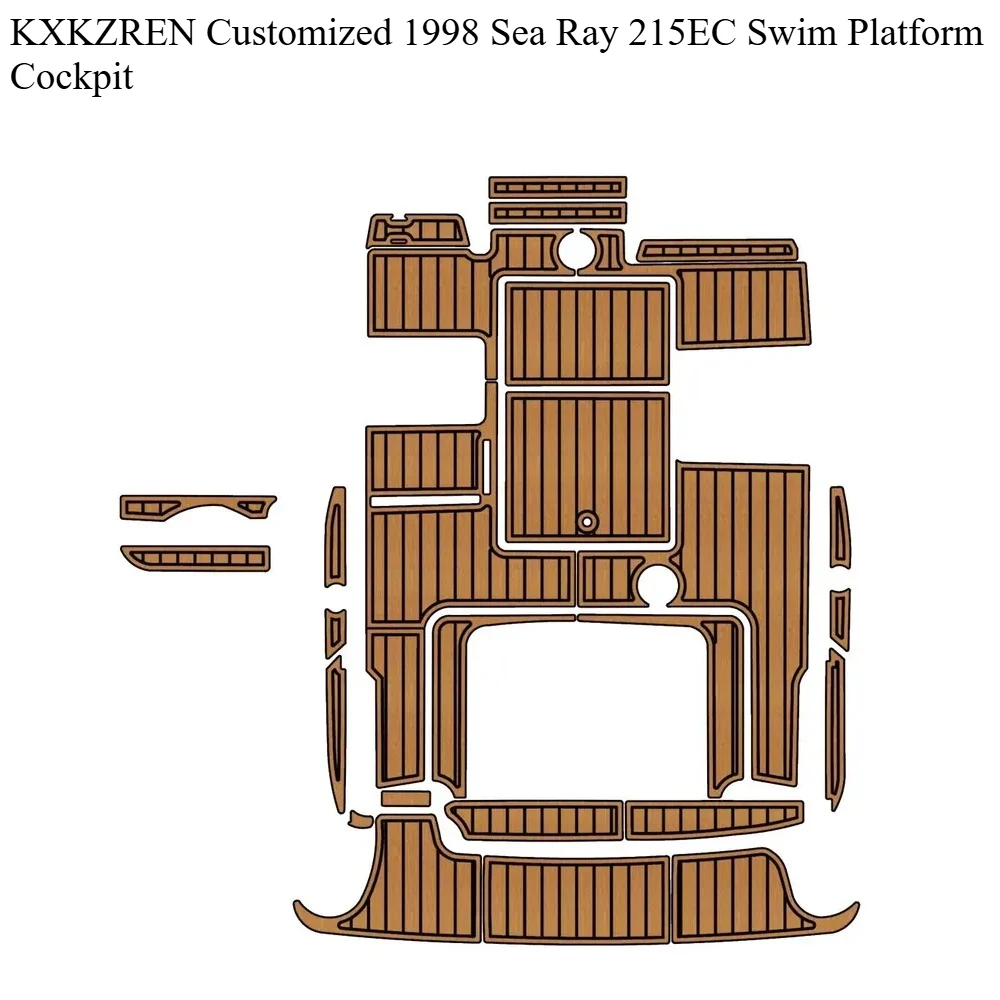 KXKZREN Customized 1998 Sea Ray 215EC Swim Platform Cockpit Seadeck for Boat EVA Foam Faux Teak Pad Self-adhesive Vehicle Pad
KXKZREN Customized 1998 Sea Ray 215EC Swim Platform Cockpit Seadeck for Boat EVA Foam Faux Teak Pad Self-adhesive Vehicle Pad