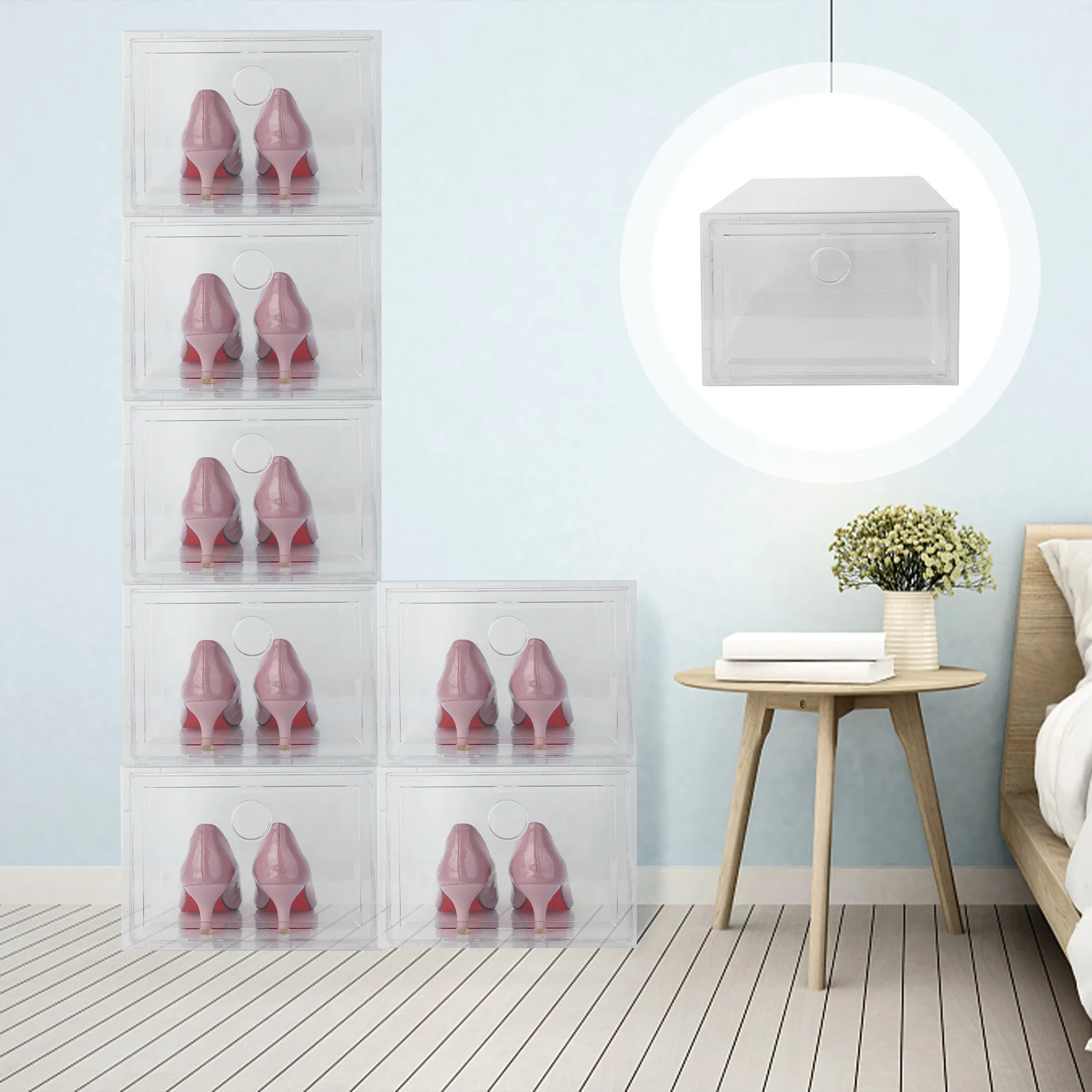 1Pcs Transparent Shoes Storage Box Dustproof Plastic Container Large Capacity Stackable Sneaker Organizer Easy to View
1Pcs Transparent Shoes Storage Box Dustproof Plastic Container Large Capacity Stackable Sneaker Organizer Easy to View