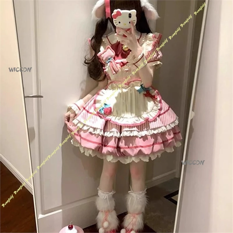 Pink Bud Lolita OP Dress-Cute Daily Princess Lolita Dress with Optional Apron Hand Sleeves&Bells Sweet Kawaii Lolita for Women
Pink Bud Lolita OP Dress-Cute Daily Princess Lolita Dress with Optional Apron Hand Sleeves&Bells Sweet Kawaii Lolita for Women