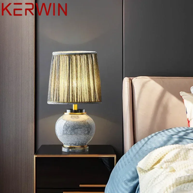 KERWIN Modern Ceramics Table Lamp Luxurious Living Room Bedroom Study LED Originality Brass Desk Light
KERWIN Modern Ceramics Table Lamp Luxurious Living Room Bedroom Study LED Originality Brass Desk Light
