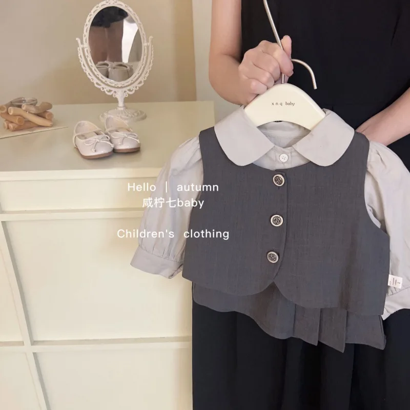 Girls Autumn Suit Spring New Girls Fashion Vest Shirt Skirt Three Piece Set Fashion Kids Clothes
Girls Autumn Suit Spring New Girls Fashion Vest Shirt Skirt Three Piece Set Fashion Kids Clothes
