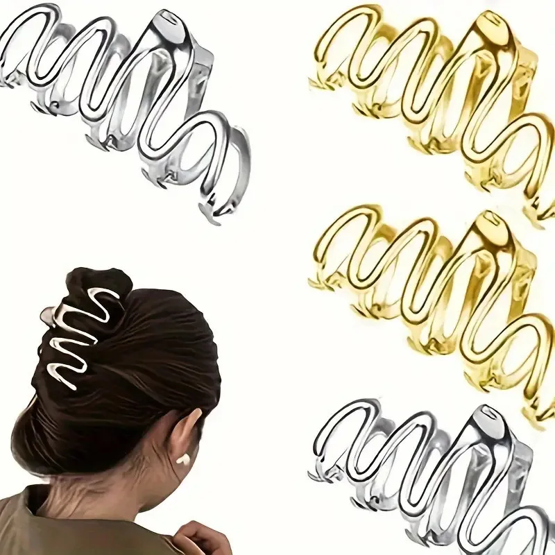 1 Pcs Ladies' Hair Claw Solid Color Simple Metal Wave Fashionable Versatile Hair Grabs High-quality Hair Accessories For Girl
1 Pcs Ladies' Hair Claw Solid Color Simple Metal Wave Fashionable Versatile Hair Grabs High-quality Hair Accessories For Girl
