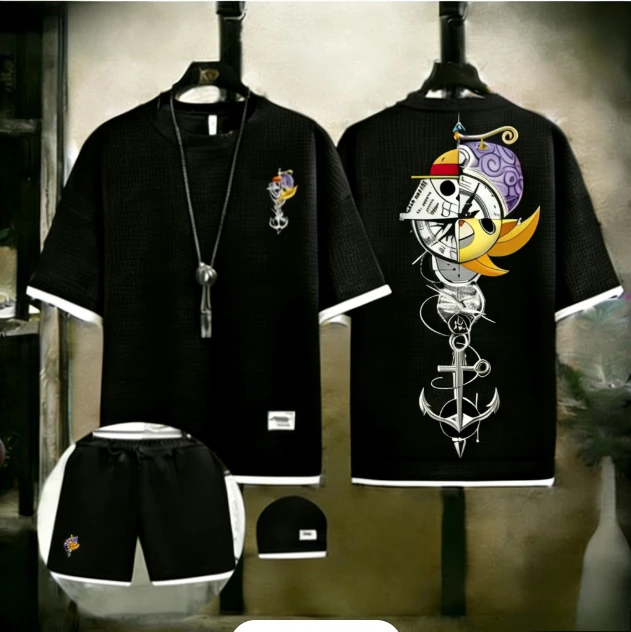 Комплект из футболки и шорт One Piece, повседневный летний хлопковый костюм, дышащая одежда в стиле аниме для мужчин и женщин, для повседневной носки
Комплект из футболки и шорт One Piece, повседневный летний хлопковый костюм, дышащая одежда в стиле аниме для мужчин и женщин, для повседневной носки