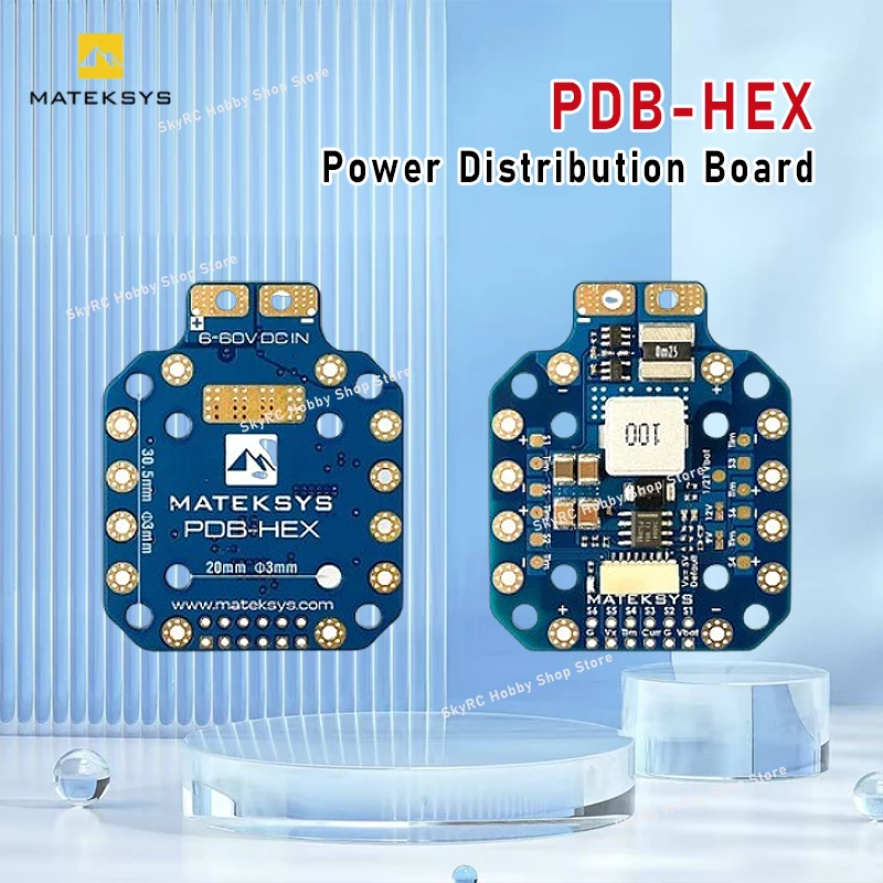 MATEK PDB-HEX Power Distribution Board, 2-12S With 5A 5V/9V/12V BEC, High Precision Current Sense Module For RC Model Racing
MATEK PDB-HEX Power Distribution Board, 2-12S With 5A 5V/9V/12V BEC, High Precision Current Sense Module For RC Model Racing