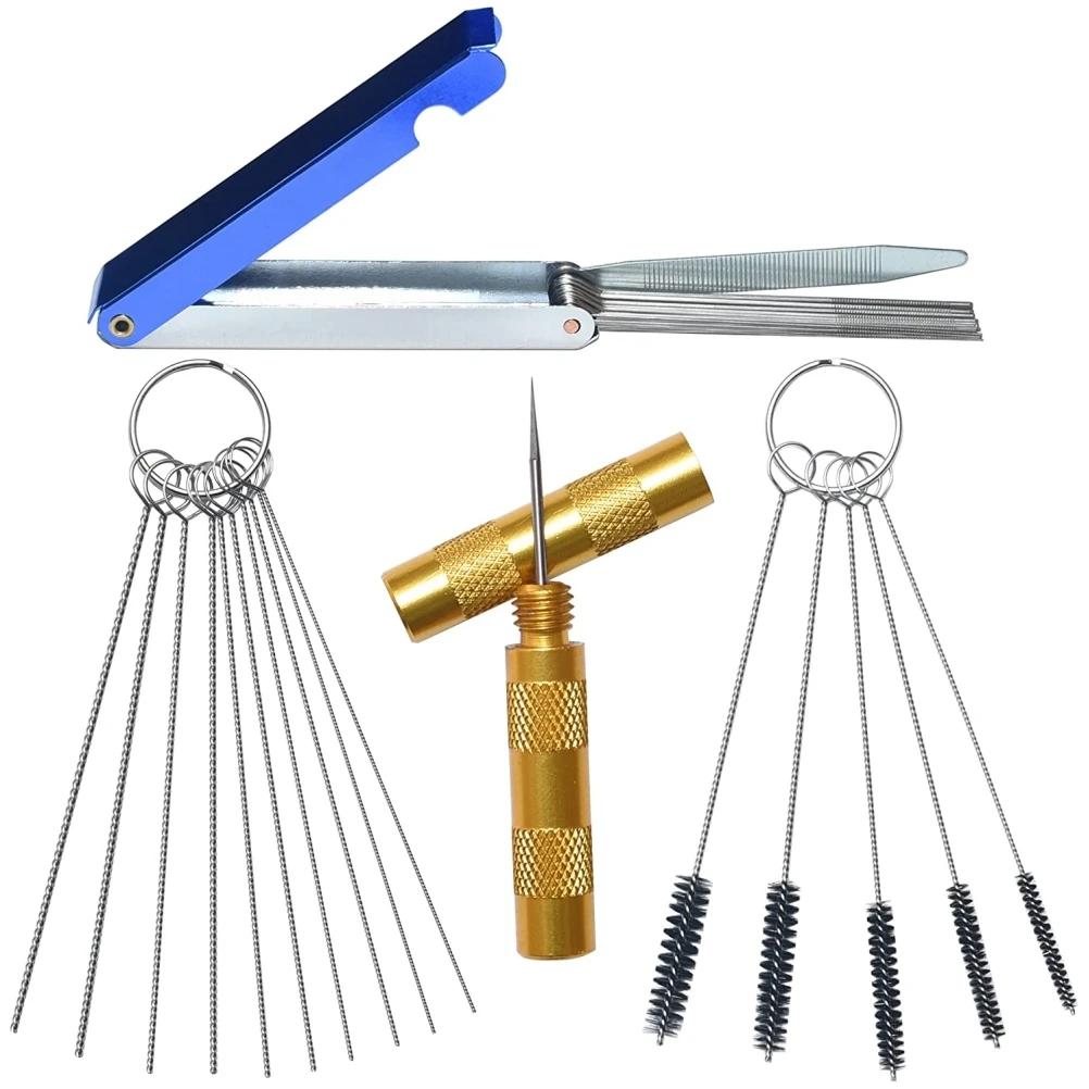 Carburetor Carbon Dirt Jet Cleaner Tool Kit Cleaning Needles with Brushes for Motorcycle ATV Moped Welder Carb Chainsaw Spray
Carburetor Carbon Dirt Jet Cleaner Tool Kit Cleaning Needles with Brushes for Motorcycle ATV Moped Welder Carb Chainsaw Spray