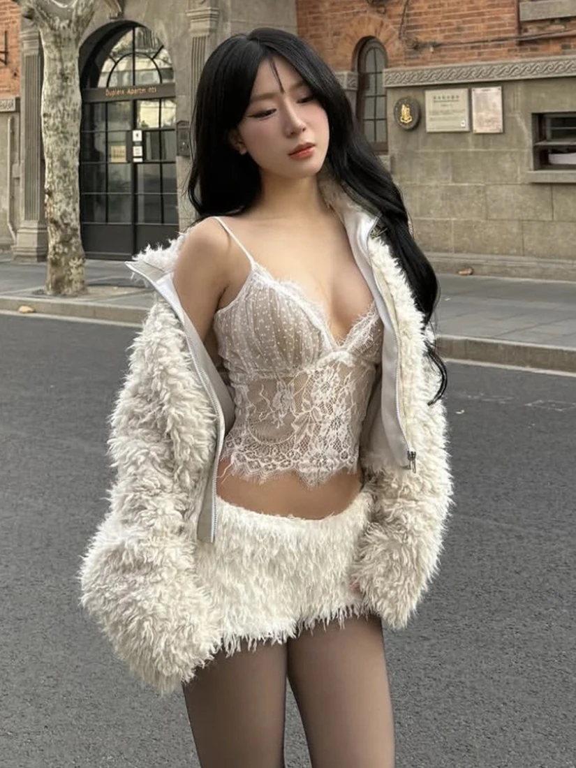 Sisjuly Spring 2026 Women's Sexy Lace See-through Slim-fit Short Set with Furry Short Pants And Strap Vest Breathable Light W...
Sisjuly Spring 2026 Women's Sexy Lace See-through Slim-fit Short Set with Furry Short Pants And Strap Vest Breathable Light W...