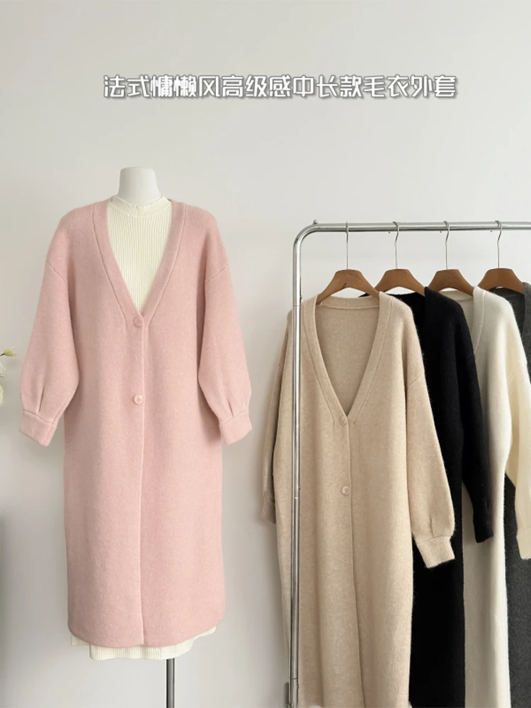 Women's Pink Cardigan Cashmere Long Sweater Harajuku Korean Y2k Long Sleeves V-Neck Sweaters Jumper Vintage 2000s Clothes Autumn
Women's Pink Cardigan Cashmere Long Sweater Harajuku Korean Y2k Long Sleeves V-Neck Sweaters Jumper Vintage 2000s Clothes Autumn