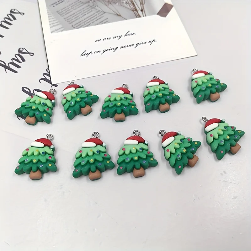 10 Pieces Christmas Tree Holiday Charm Hanging Ornaments - Cute Resin Pendants for DIY Earrings Keychains and Bracelets
10 Pieces Christmas Tree Holiday Charm Hanging Ornaments - Cute Resin Pendants for DIY Earrings Keychains and Bracelets
