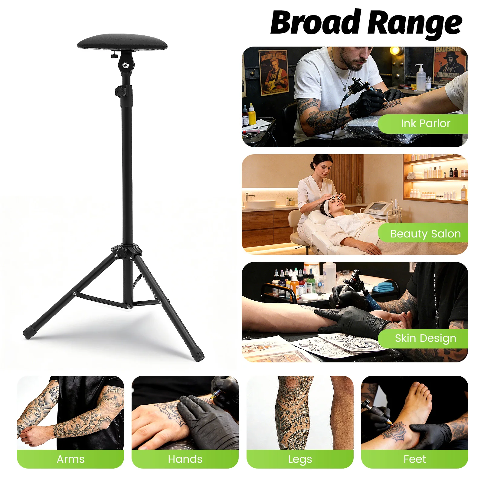 Adjustable Tattoo Armrest Stand 77-127cm 180° Angle Free Standing Iron Tattoo Arm Rest with PU Sponge Wrap Pad for Tattoo Studio Beauty Salon
Adjustable Tattoo Armrest Stand 77-127cm 180° Angle Free Standing Iron Tattoo Arm Rest with PU Sponge Wrap Pad for Tattoo Studio Beauty Salon