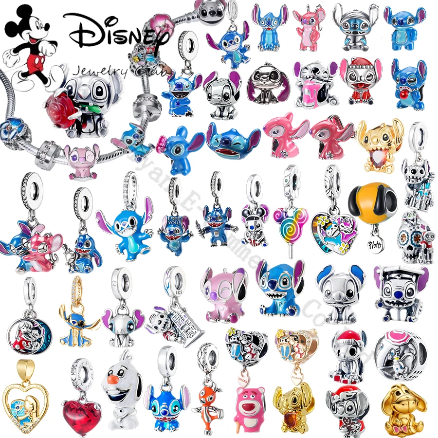 Новые шармы Stitch, подходящие для оригинальных европейских браслетов, Lilo & Stitch, бусины из розового золота с кристаллами CZ, подарок для женщин и девушек, украшения своими руками.
Новые шармы Stitch, подходящие для оригинальных европейских браслетов, Lilo & Stitch, бусины из розового золота с кристаллами CZ, подарок для женщин и девушек, украшения своими руками.