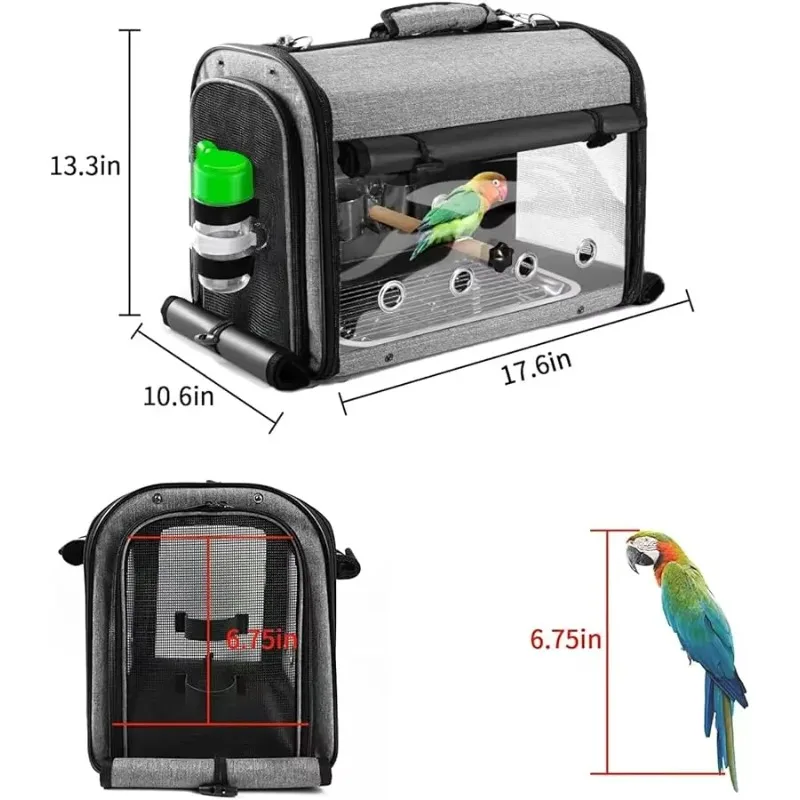 Bird Carrier Bag With Stand, Lightweight Backpack for Parrot, Portable Tra el Cage, Pet Transparent Breathable Carrier
Bird Carrier Bag With Stand, Lightweight Backpack for Parrot, Portable Tra el Cage, Pet Transparent Breathable Carrier