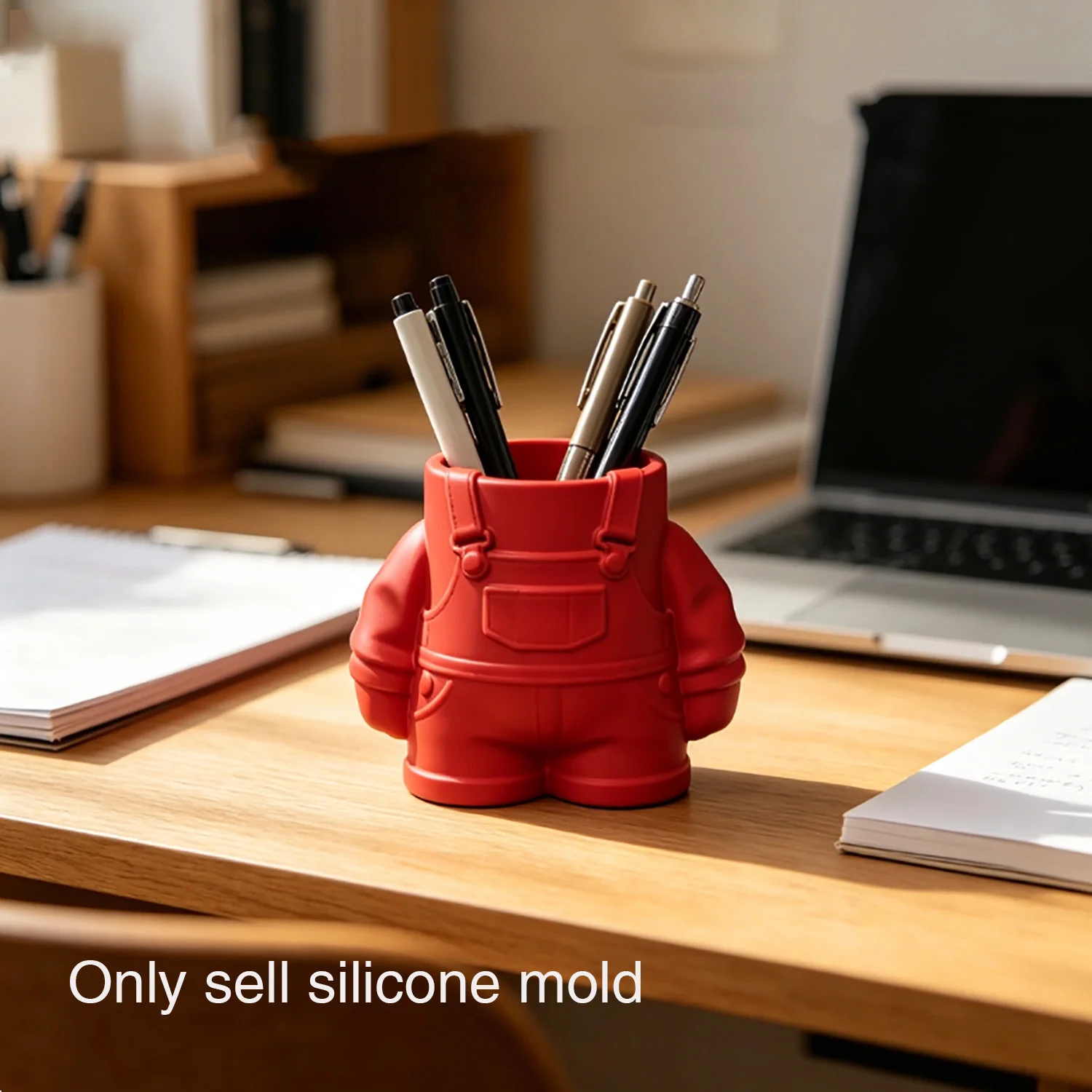 Silicone Mold For Cute Overalls Shaped Pen Holder DIY Cement Plaster Pencil Pot Storage Container Mould Desktop Decor Craft
Silicone Mold For Cute Overalls Shaped Pen Holder DIY Cement Plaster Pencil Pot Storage Container Mould Desktop Decor Craft