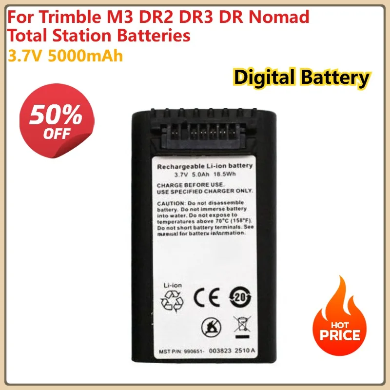 Replacement Digital Battery For Trimble M3 DR2 DR3 DR Nomad Total Station Batteries 3.7V 5000mAh 
Replacement Digital Battery For Trimble M3 DR2 DR3 DR Nomad Total Station Batteries 3.7V 5000mAh
