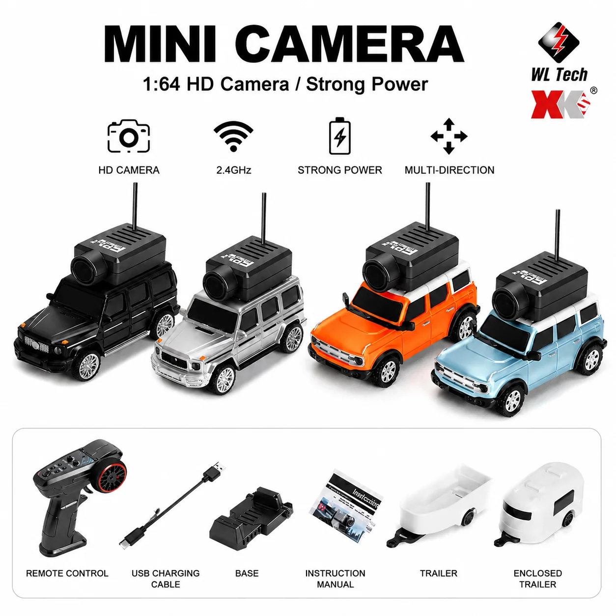 New 6406 1/64 high-speed remote control car, equipped with FPV HD camera, 2.4GHz, gyroscope, high-speed desktop racing toy
New 6406 1/64 high-speed remote control car, equipped with FPV HD camera, 2.4GHz, gyroscope, high-speed desktop racing toy
