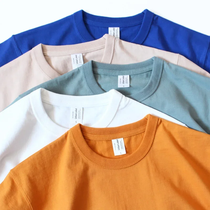 265g Thick Heavy Pullover Top Tees Drop Shoulder Round Collar 100% Cotton Short Sleeve Tshirts Pink Solid Color Seamless T-shirt
265g Thick Heavy Pullover Top Tees Drop Shoulder Round Collar 100% Cotton Short Sleeve Tshirts Pink Solid Color Seamless T-shirt