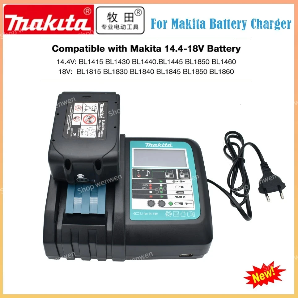 18VRC Battery Charger Makita 3A 6A 14.4V 18V Bl1830 Bl1430 BL1860 BL1890 Tool Power Charger USB Prot
18VRC Battery Charger Makita 3A 6A 14.4V 18V Bl1830 Bl1430 BL1860 BL1890 Tool Power Charger USB Prot
