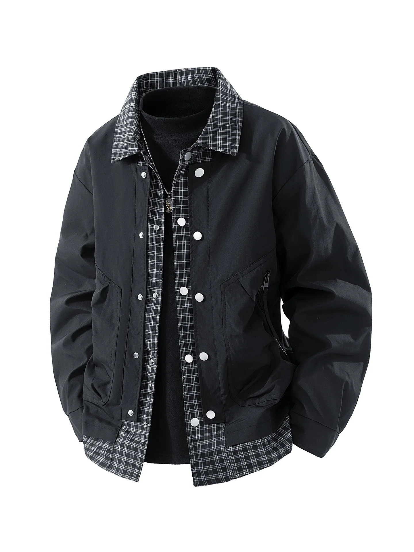 Мужская повседневная куртка свободного кроя в стиле ретро с воротником, имитация двухслойного дизайна, весенне-осенняя верхняя одежда из комфортного полиэфирного волокна
Мужская повседневная куртка свободного кроя в стиле ретро с воротником, имитация двухслойного дизайна, весенне-осенняя верхняя одежда из комфортного полиэфирного волокна