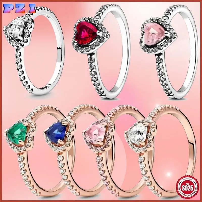 925 Sterling Silver Women's Ring Red Heart With Colorful Zircon New Rings Gift DIY Jewelry Fit 925 Original Bracelets
925 Sterling Silver Women's Ring Red Heart With Colorful Zircon New Rings Gift DIY Jewelry Fit 925 Original Bracelets