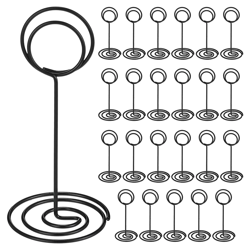 24 Pack Table Number Holder Wedding Table Name Card Holder Clips Picture Memo Note Photo Stand (Black)
24 Pack Table Number Holder Wedding Table Name Card Holder Clips Picture Memo Note Photo Stand (Black)
