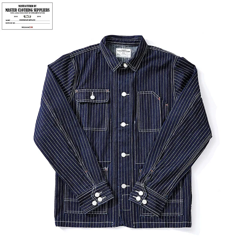 Original Color Denim Jaet Multi-ket Workwear Iron Retro Striped Motorcycle Jaet Youth Faion Autumn Outerwear
Original Color Denim Jaet Multi-ket Workwear Iron Retro Striped Motorcycle Jaet Youth Faion Autumn Outerwear