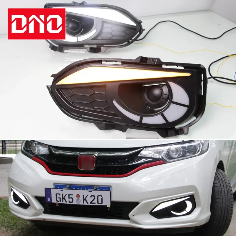 Car LED 12V Daytime Running Lights For Honda Jazz Fit 2018 2019 Yellow Turn Signal Night Blue Running Lamps Car Foglamp
Car LED 12V Daytime Running Lights For Honda Jazz Fit 2018 2019 Yellow Turn Signal Night Blue Running Lamps Car Foglamp