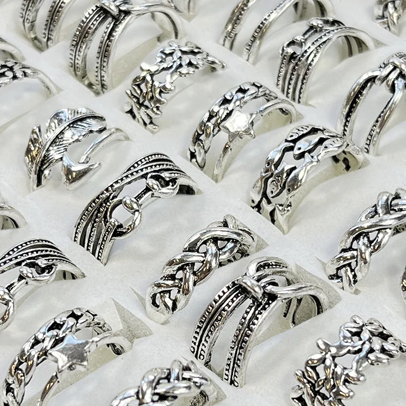 50Pcs/Lot Rattan Antique Silver Style Vintage Silver Ring For Women Ladies Jewelry Bulks LR4228
50Pcs/Lot Rattan Antique Silver Style Vintage Silver Ring For Women Ladies Jewelry Bulks LR4228
