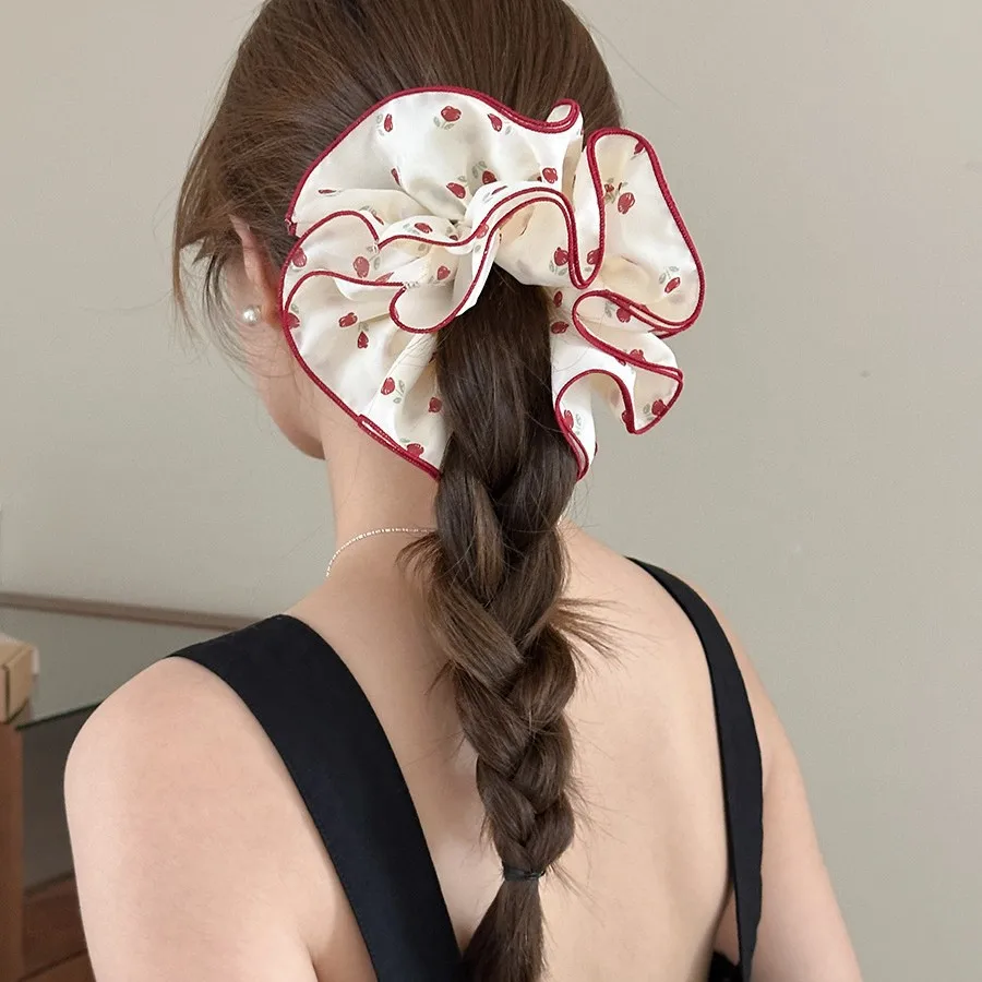 Red Floral Scrunchie Sweet French Style Premium Elastic Hair Tie for Women Daily Use Boho
Red Floral Scrunchie Sweet French Style Premium Elastic Hair Tie for Women Daily Use Boho