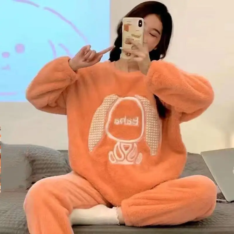 Girl Coral Fleece Pajamas Kawaii Autumn and Winter Casual Style Thicken Keep Warm Cartoon Homewear Suit Dopamine New Style Hot
Girl Coral Fleece Pajamas Kawaii Autumn and Winter Casual Style Thicken Keep Warm Cartoon Homewear Suit Dopamine New Style Hot