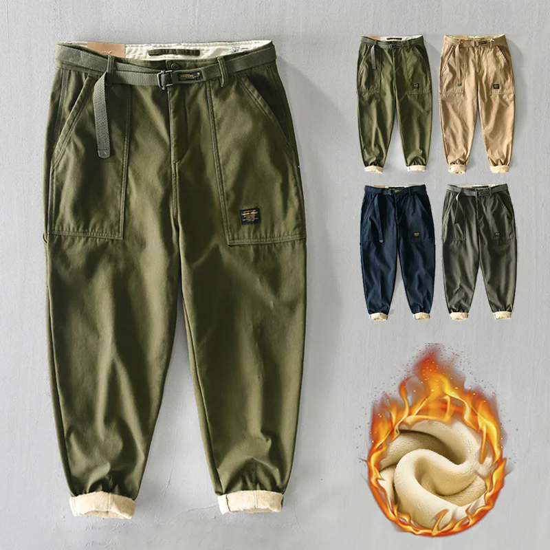 High Quality Winter Warm Fleece Men's Cargo Pants 100%Cotton Thicken Outdoor Loose Overalls Harajuku Work Harem Trousers Male 38
High Quality Winter Warm Fleece Men's Cargo Pants 100%Cotton Thicken Outdoor Loose Overalls Harajuku Work Harem Trousers Male 38