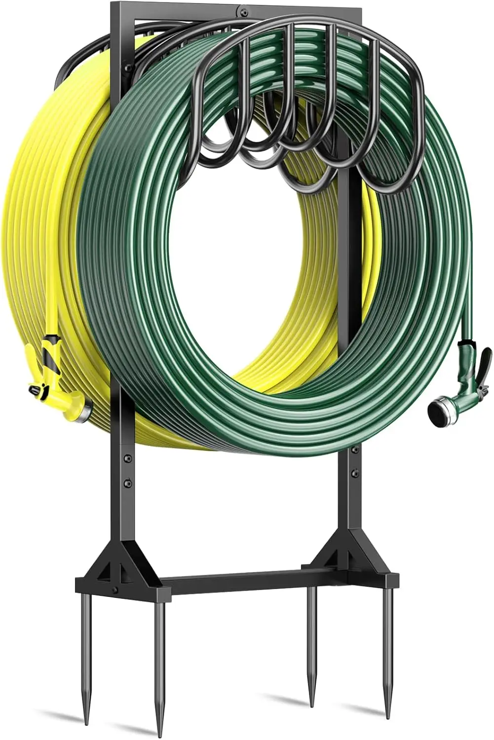 Прочный металлический держатель для садовых шлангов на 2 шланга, нержавеющая напольная подставка с устойчивым основанием, черный цвет
Прочный металлический держатель для садовых шлангов на 2 шланга, нержавеющая напольная подставка с устойчивым основанием, черный цвет