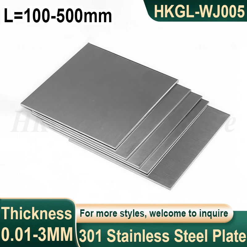 301 Stainless Steel Plate Thick 0.01-3mm Steel Foil Square Plate Thin Steel Sheet Flat Brushed Metal Polished Plate Customizable
301 Stainless Steel Plate Thick 0.01-3mm Steel Foil Square Plate Thin Steel Sheet Flat Brushed Metal Polished Plate Customizable