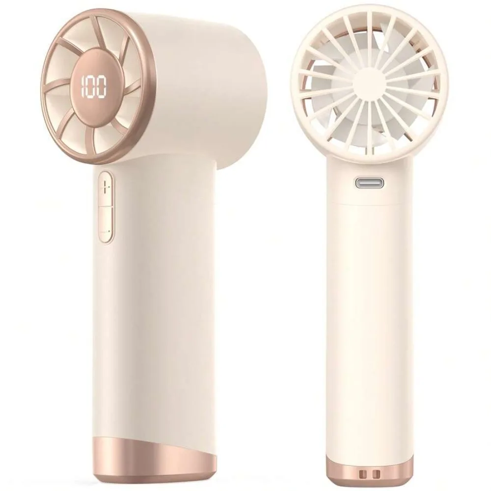 Portable Handheld Turbo Fan1-100 Speed Adjustable,3000mAh Rechargeable, Metal Body Digital Display, Grey Gift for Travel Camping
Portable Handheld Turbo Fan1-100 Speed Adjustable,3000mAh Rechargeable, Metal Body Digital Display, Grey Gift for Travel Camping