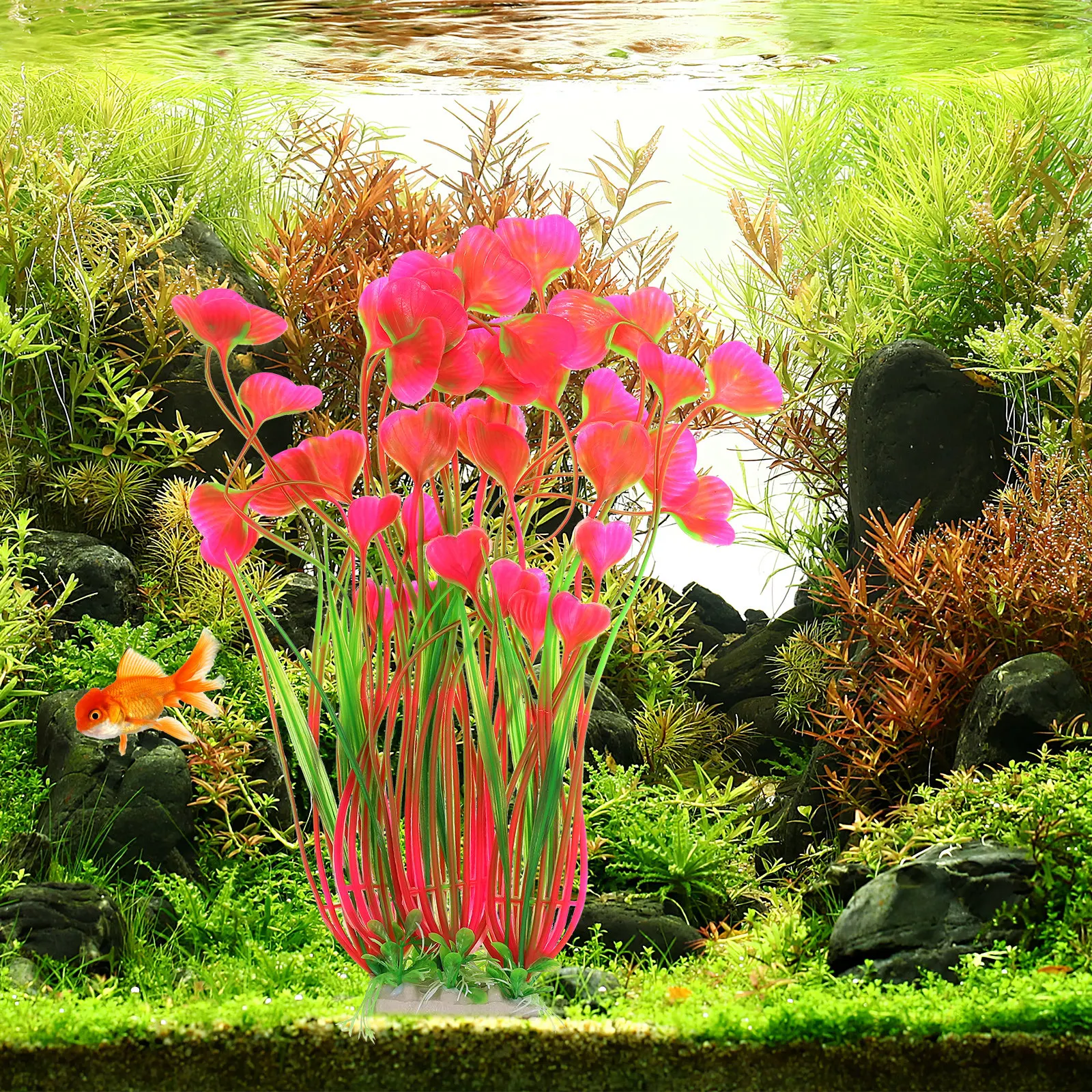 2Pcs Lifelike Heart-Shaped Plastic Aquatic Plants for Fish Tank Aquarium Reptile Terrarium Decoration Fake Grass Landscape Prop
2Pcs Lifelike Heart-Shaped Plastic Aquatic Plants for Fish Tank Aquarium Reptile Terrarium Decoration Fake Grass Landscape Prop