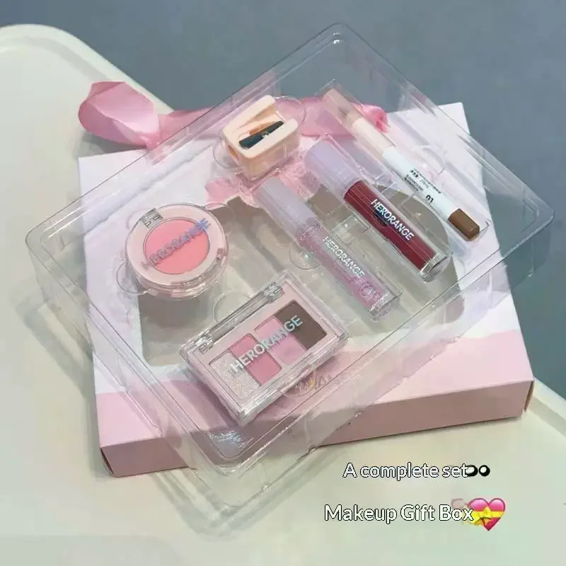 HERORANGE 6Pcs Makeup Set Includes Lip Gloss, Lip Gloss, Eyeliner, Blush, Eye Shadow, Long-Lasting, Waterproof, Cosmetic Set
HERORANGE 6Pcs Makeup Set Includes Lip Gloss, Lip Gloss, Eyeliner, Blush, Eye Shadow, Long-Lasting, Waterproof, Cosmetic Set