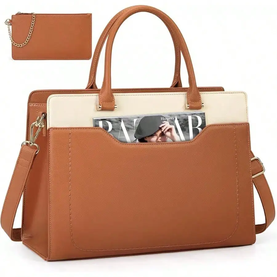 15.6 Inch Waterproof Leather Laptop Tote Bag Women - Large Capacity Handbag Business, Office, Teacher - Black
15.6 Inch Waterproof Leather Laptop Tote Bag Women - Large Capacity Handbag Business, Office, Teacher - Black