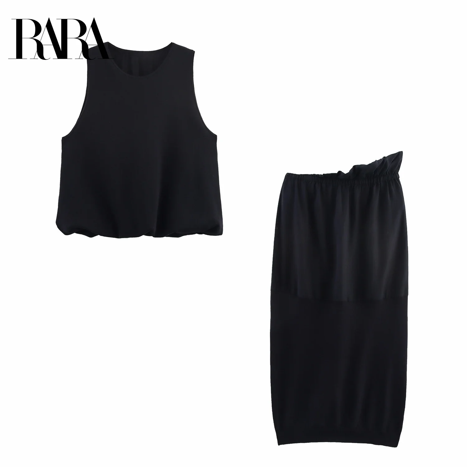 RARA2025 Summer New Women's Clothing Puffy Hem Round Neck Sleeveless Knitted Top With High Waist Temperament Simple Skirt
RARA2025 Summer New Women's Clothing Puffy Hem Round Neck Sleeveless Knitted Top With High Waist Temperament Simple Skirt