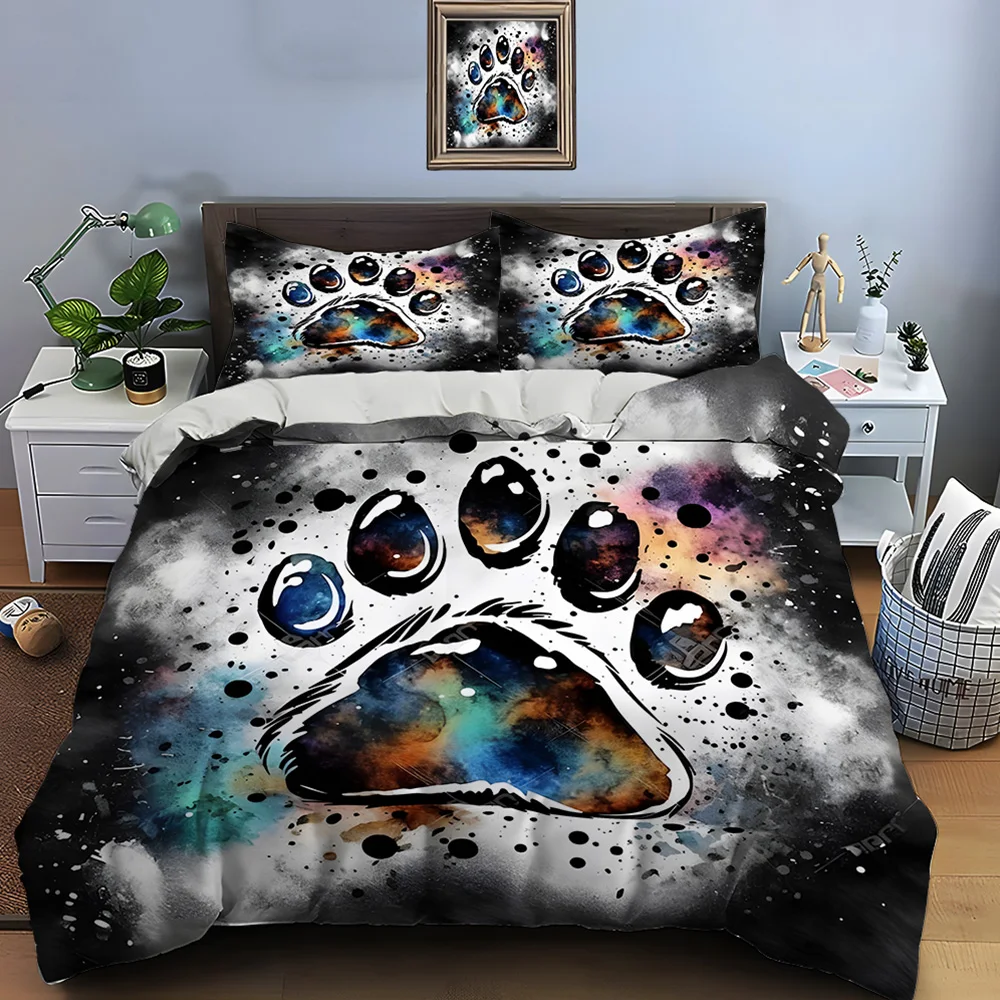 Ink painting style dog paw prints Bedding Set for Kids Luxury Gift 3pcs Digital Print Comforter Set Soft Comfortable Breathable
Ink painting style dog paw prints Bedding Set for Kids Luxury Gift 3pcs Digital Print Comforter Set Soft Comfortable Breathable