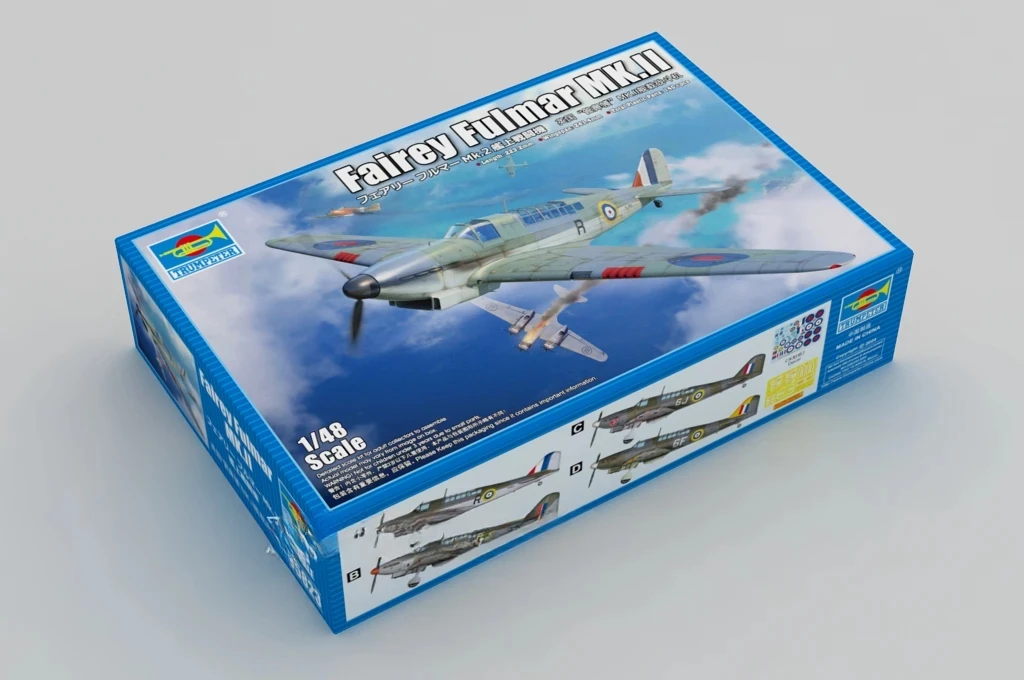 Trumpeter Plastic Assembled Aircraft Model Kit 05823 British Fulmar Mk. II Carrier Fighter 1/48 Scale
Trumpeter Plastic Assembled Aircraft Model Kit 05823 British Fulmar Mk. II Carrier Fighter 1/48 Scale