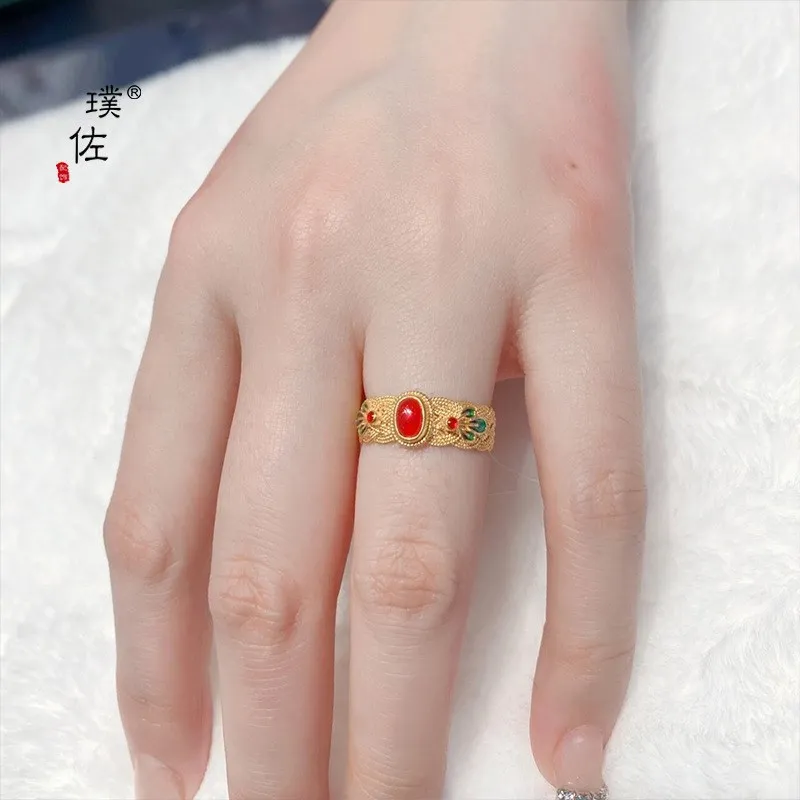 Sand Gold Phoenix Flourishing Wealth Flower Ring Women's Style High Sensation 20 Flowers New Model Finger Accessory
Sand Gold Phoenix Flourishing Wealth Flower Ring Women's Style High Sensation 20 Flowers New Model Finger Accessory